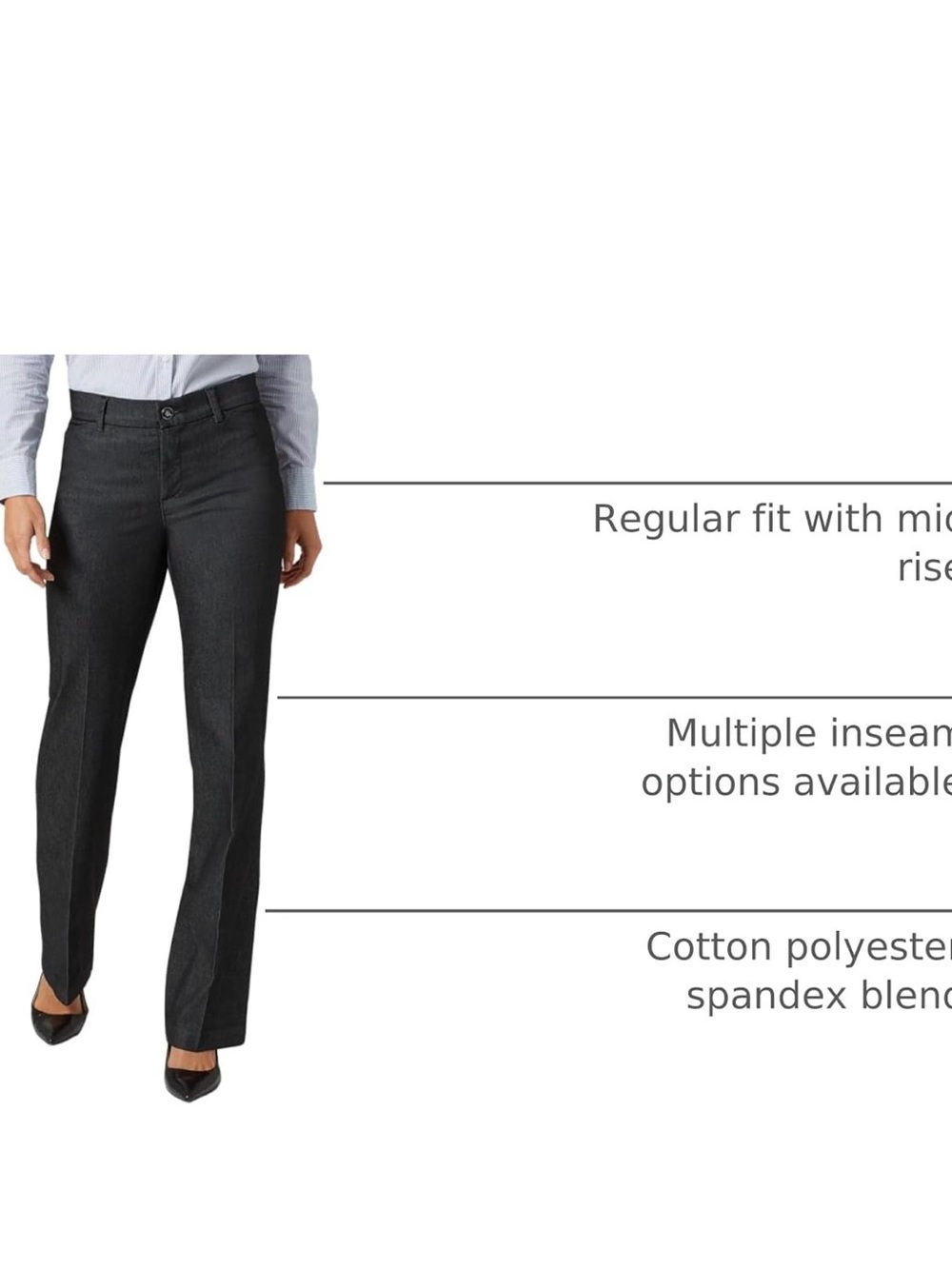 Lee Women's Ultra Lux Comfort with Flex Motion Trouser Pant size 10